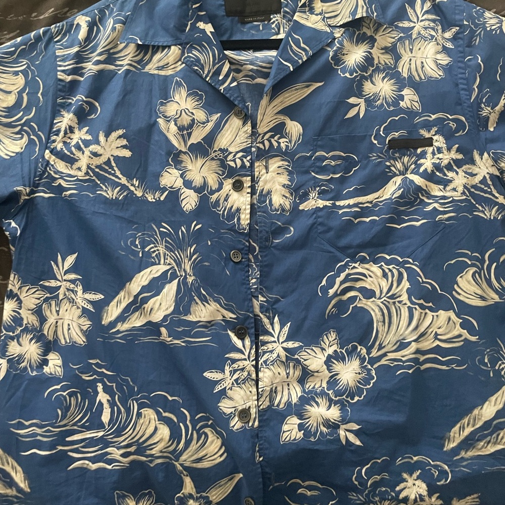 Prada Short-Sleeved Cotton Shirt